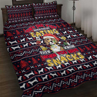 Beagle Dog They Know When You Have Snacks Christmas Quilt Bed Set Xmas Holiday Patterns - Wonder Print Shop