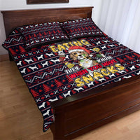 Beagle Dog They Know When You Have Snacks Christmas Quilt Bed Set Xmas Holiday Patterns - Wonder Print Shop