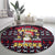 Beagle Dog They Know When You Have Snacks Christmas Round Carpet Xmas Holiday Patterns - Wonder Print Shop
