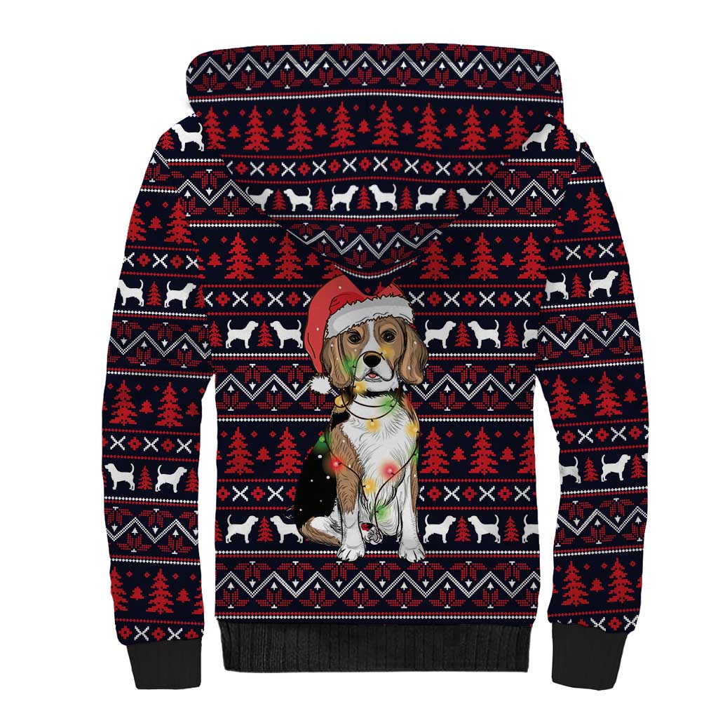 Beagle Dog They Know When You Have Snacks Christmas Sherpa Hoodie Xmas Holiday Patterns - Wonder Print Shop