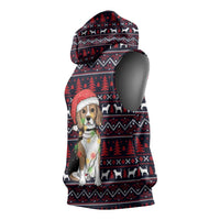 Beagle Dog They Know When You Have Snacks Christmas Sleeveless Hoodie Xmas Holiday Patterns - Wonder Print Shop