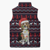 Beagle Dog They Know When You Have Snacks Christmas Sleeveless Puffer Jacket Xmas Holiday Patterns - Wonder Print Shop