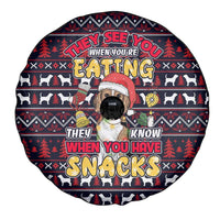 Beagle Dog They Know When You Have Snacks Christmas Spare Tire Cover Xmas Holiday Patterns - Wonder Print Shop