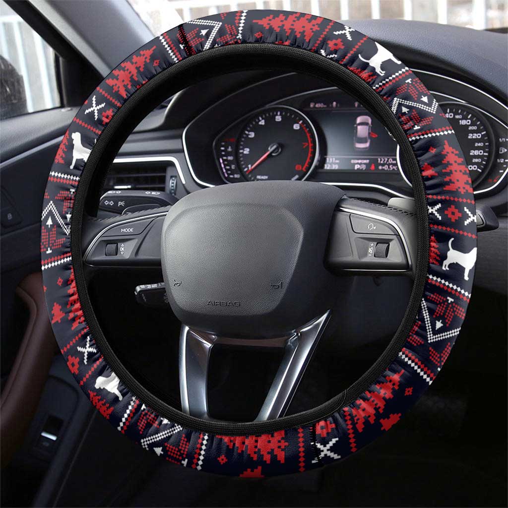 Beagle Dog They Know When You Have Snacks Christmas Steering Wheel Cover Xmas Holiday Patterns - Wonder Print Shop
