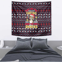 Beagle Dog They Know When You Have Snacks Christmas Tapestry Xmas Holiday Patterns - Wonder Print Shop