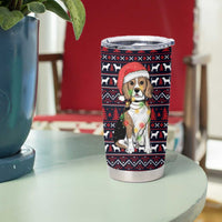 Beagle Dog They Know When You Have Snacks Christmas Tumbler Cup Xmas Holiday Patterns - Wonder Print Shop