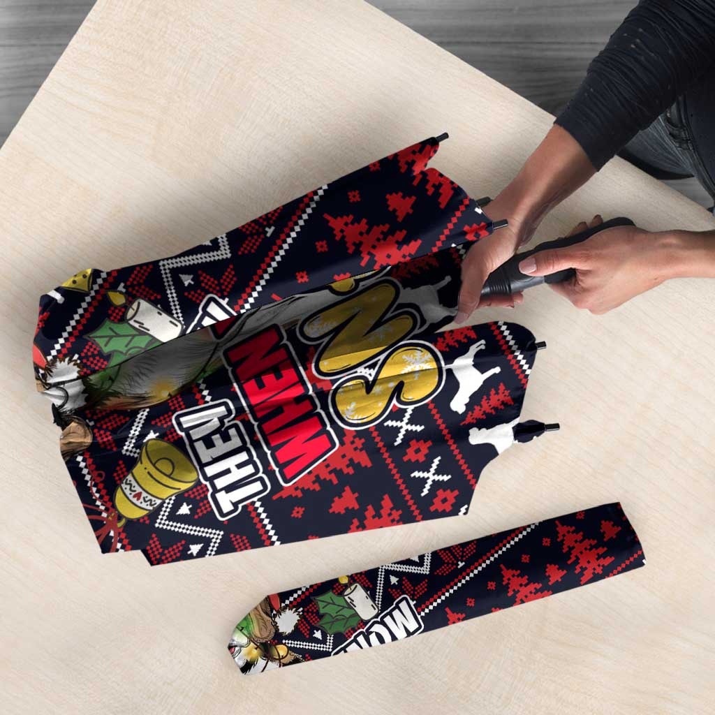 Beagle Dog They Know When You Have Snacks Christmas Umbrella Xmas Holiday Patterns - Wonder Print Shop