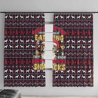 Beagle Dog They Know When You Have Snacks Christmas Window Curtain Xmas Holiday Patterns - Wonder Print Shop