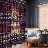 Beagle Dog They Know When You Have Snacks Christmas Window Curtain Xmas Holiday Patterns - Wonder Print Shop