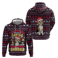 Beagle Dog They Know When You Have Snacks Christmas Zip Hoodie Xmas Holiday Patterns - Wonder Print Shop