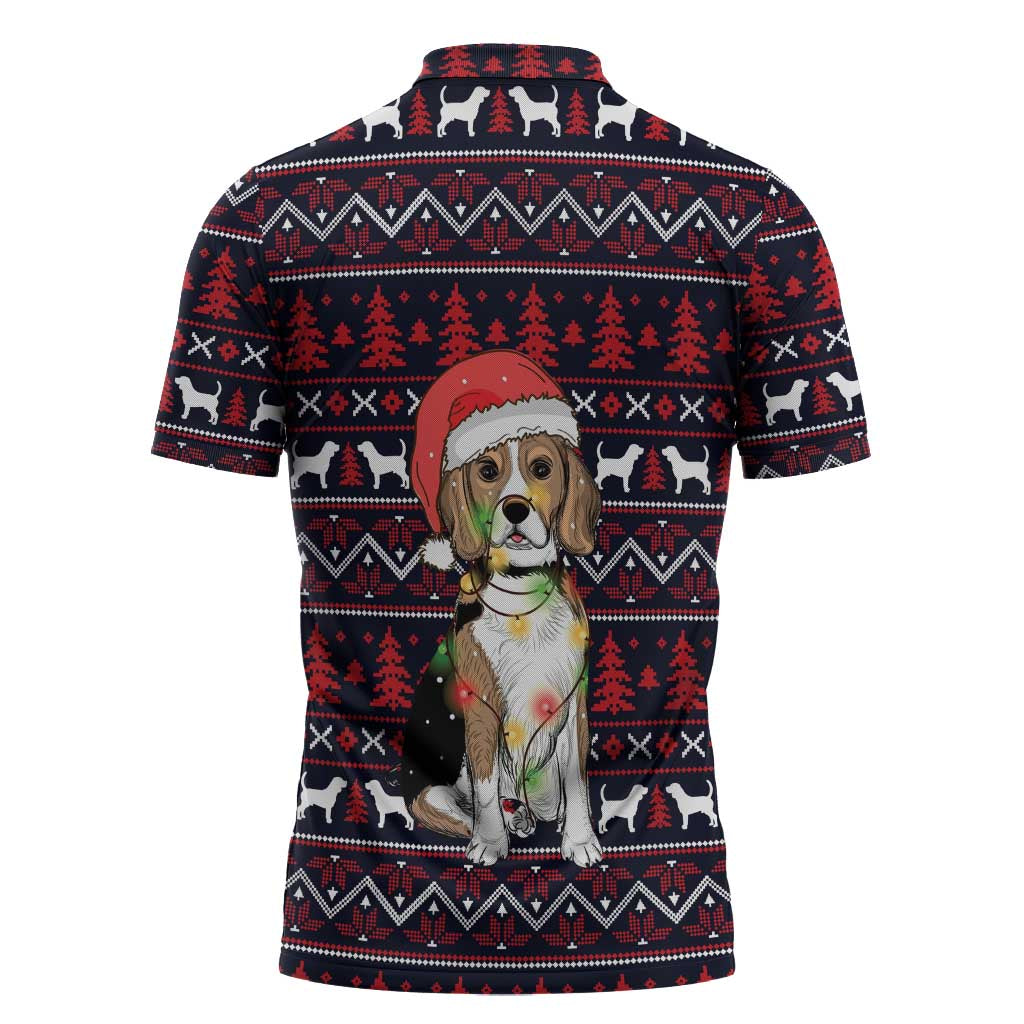 Beagle Dog They Know When You Have Snacks Christmas Zipper Polo Shirt Xmas Holiday Patterns - Wonder Print Shop