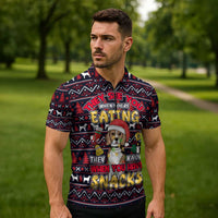 Beagle Dog They Know When You Have Snacks Christmas Zipper Polo Shirt Xmas Holiday Patterns - Wonder Print Shop
