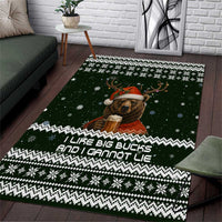 Bear Hunting and Beer Christmas Area Rug Xmas Holiday Patterns - Wonder Print Shop
