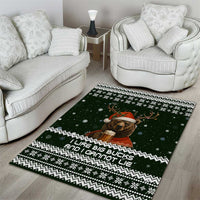 Bear Hunting and Beer Christmas Area Rug Xmas Holiday Patterns - Wonder Print Shop