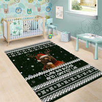 Bear Hunting and Beer Christmas Area Rug Xmas Holiday Patterns - Wonder Print Shop