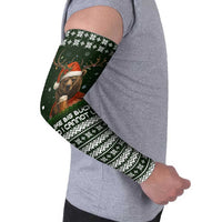 Bear Hunting and Beer Christmas Arm Sleeves Xmas Holiday Patterns - Wonder Print Shop