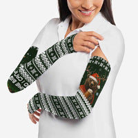 Bear Hunting and Beer Christmas Arm Sleeves Xmas Holiday Patterns - Wonder Print Shop