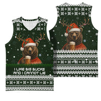 Bear Hunting and Beer Christmas Basketball Jersey Xmas Holiday Patterns - Wonder Print Shop