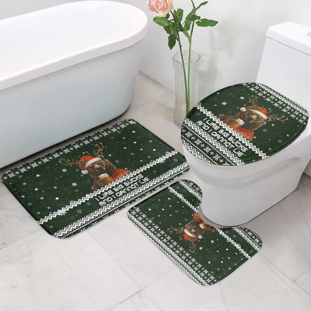 Bear Hunting and Beer Christmas Bathroom Set Xmas Holiday Patterns - Wonder Print Shop