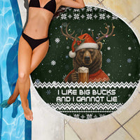 Bear Hunting and Beer Christmas Beach Blanket Xmas Holiday Patterns - Wonder Print Shop