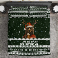 Bear Hunting and Beer Christmas Bedding Set Xmas Holiday Patterns - Wonder Print Shop
