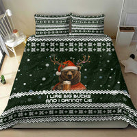 Bear Hunting and Beer Christmas Bedding Set Xmas Holiday Patterns - Wonder Print Shop