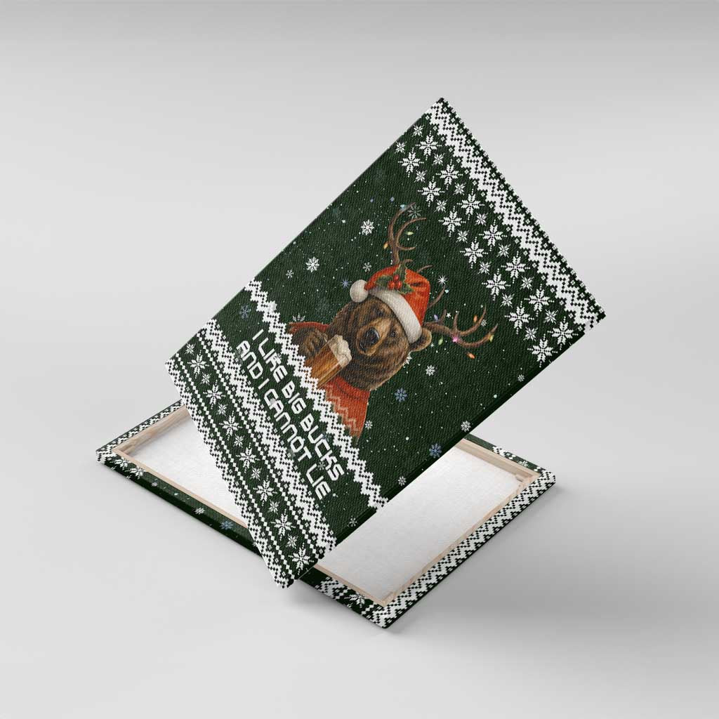 Bear Hunting and Beer Christmas Canvas Wall Art Xmas Holiday Patterns - Wonder Print Shop