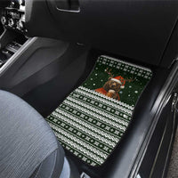 Bear Hunting and Beer Christmas Car Mats Xmas Holiday Patterns - Wonder Print Shop