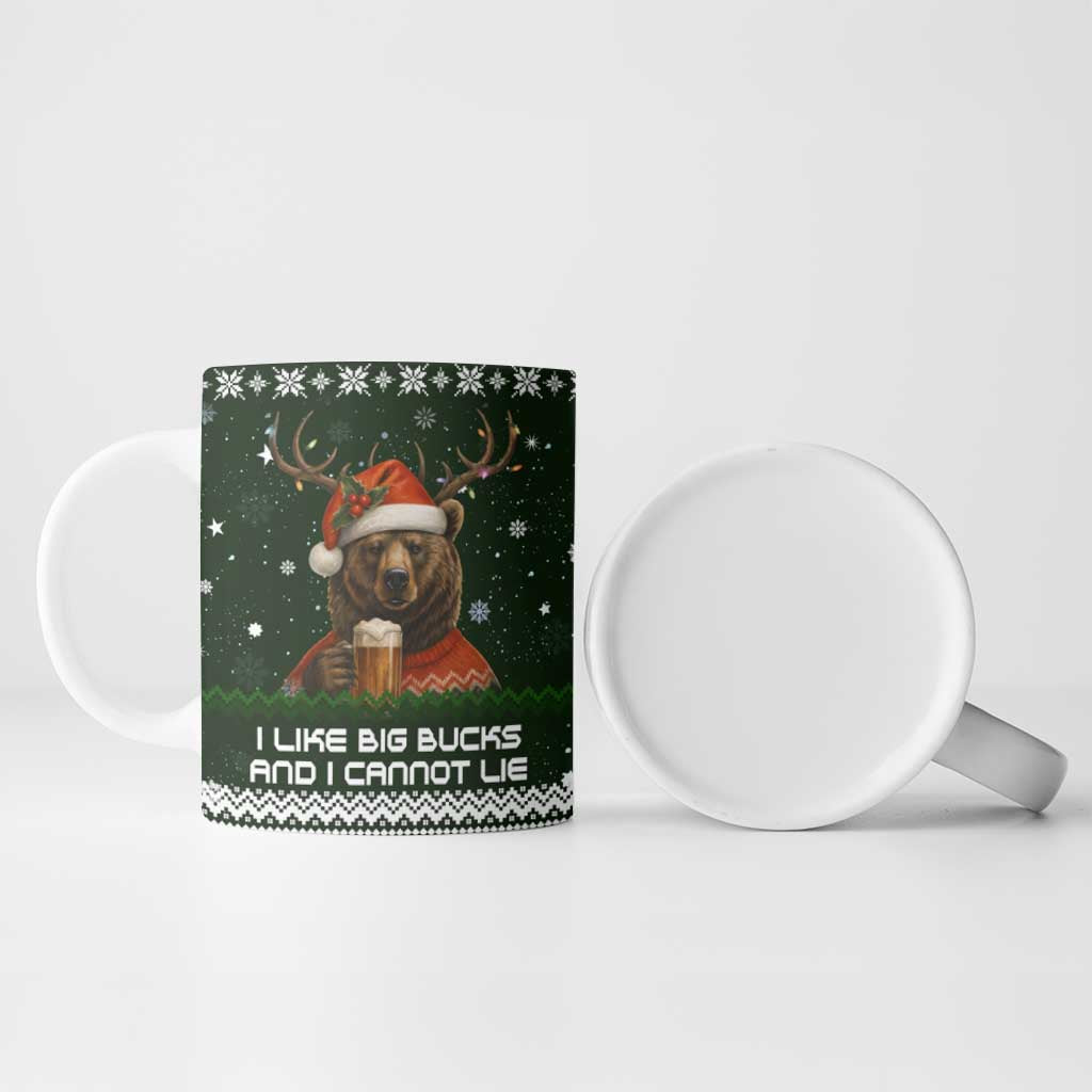 Bear Hunting and Beer Christmas Ceramic Mug Xmas Holiday Patterns - Wonder Print Shop