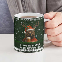 Bear Hunting and Beer Christmas Ceramic Mug Xmas Holiday Patterns - Wonder Print Shop