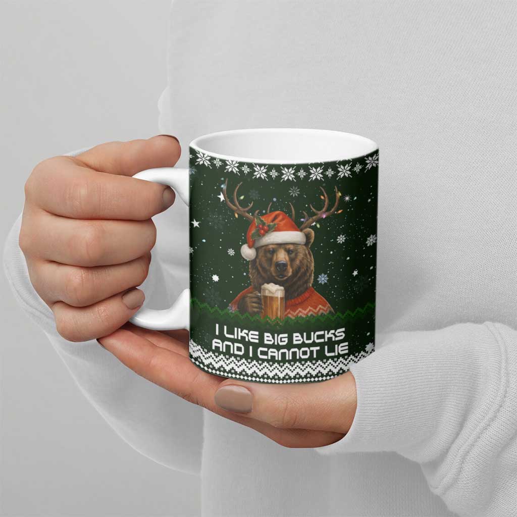 Bear Hunting and Beer Christmas Ceramic Mug Xmas Holiday Patterns - Wonder Print Shop