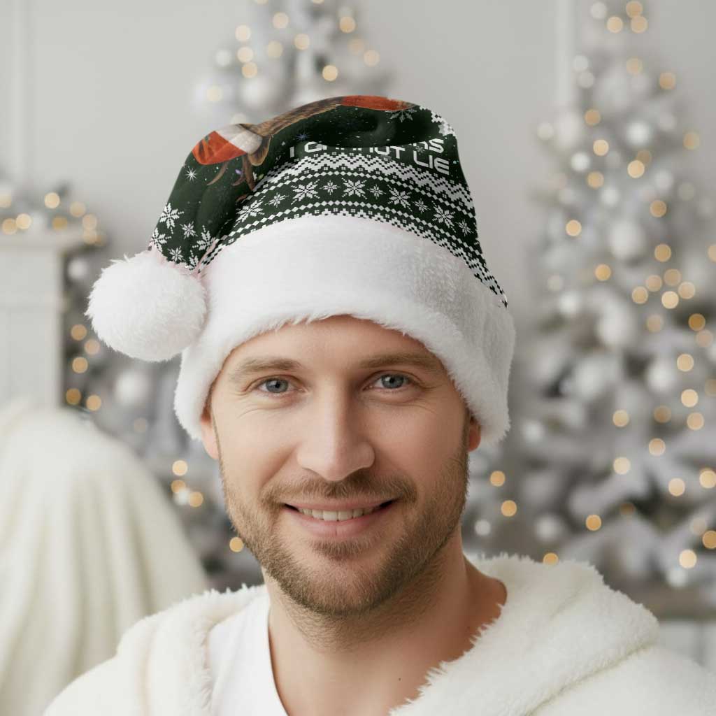 Bear Hunting and Beer Christmas Santa Hat Xmas Holiday Patterns - Wonder Print Shop