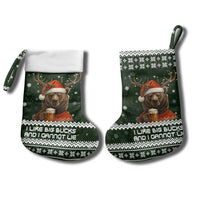 Bear Hunting and Beer Christmas Stocking Xmas Holiday Patterns - Wonder Print Shop