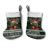 Bear Hunting and Beer Christmas Stocking Xmas Holiday Patterns - Wonder Print Shop