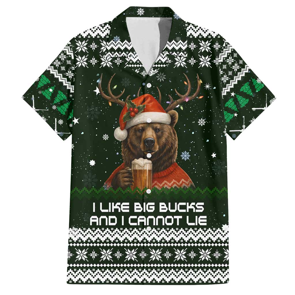 Bear Hunting and Beer Christmas Family Matching Long Sleeve Bodycon Dress and Hawaiian Shirt Xmas Holiday Patterns - Wonder Print Shop