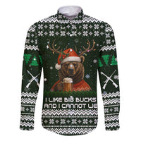 Bear Hunting and Beer Christmas Family Matching Long Sleeve Bodycon Dress and Hawaiian Shirt Xmas Holiday Patterns - Wonder Print Shop