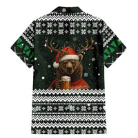 Bear Hunting and Beer Christmas Family Matching Mermaid Dress and Hawaiian Shirt Xmas Holiday Patterns - Wonder Print Shop