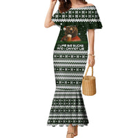 Bear Hunting and Beer Christmas Family Matching Mermaid Dress and Hawaiian Shirt Xmas Holiday Patterns - Wonder Print Shop