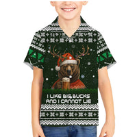 Bear Hunting and Beer Christmas Family Matching Mermaid Dress and Hawaiian Shirt Xmas Holiday Patterns - Wonder Print Shop