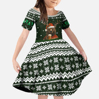 Bear Hunting and Beer Christmas Family Matching Off Shoulder Maxi Dress and Hawaiian Shirt Xmas Holiday Patterns - Wonder Print Shop