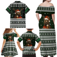 Bear Hunting and Beer Christmas Family Matching Off Shoulder Maxi Dress and Hawaiian Shirt Xmas Holiday Patterns - Wonder Print Shop