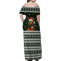 Bear Hunting and Beer Christmas Family Matching Off Shoulder Maxi Dress and Hawaiian Shirt Xmas Holiday Patterns - Wonder Print Shop