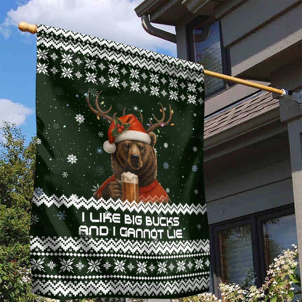 Bear Hunting and Beer Christmas Garden Flag Xmas Holiday Patterns - Wonder Print Shop