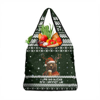 Bear Hunting and Beer Christmas Grocery Bag Xmas Holiday Patterns - Wonder Print Shop