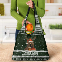 Bear Hunting and Beer Christmas Grocery Bag Xmas Holiday Patterns - Wonder Print Shop
