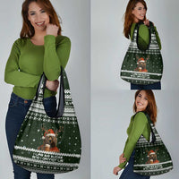 Bear Hunting and Beer Christmas Grocery Bag Xmas Holiday Patterns - Wonder Print Shop