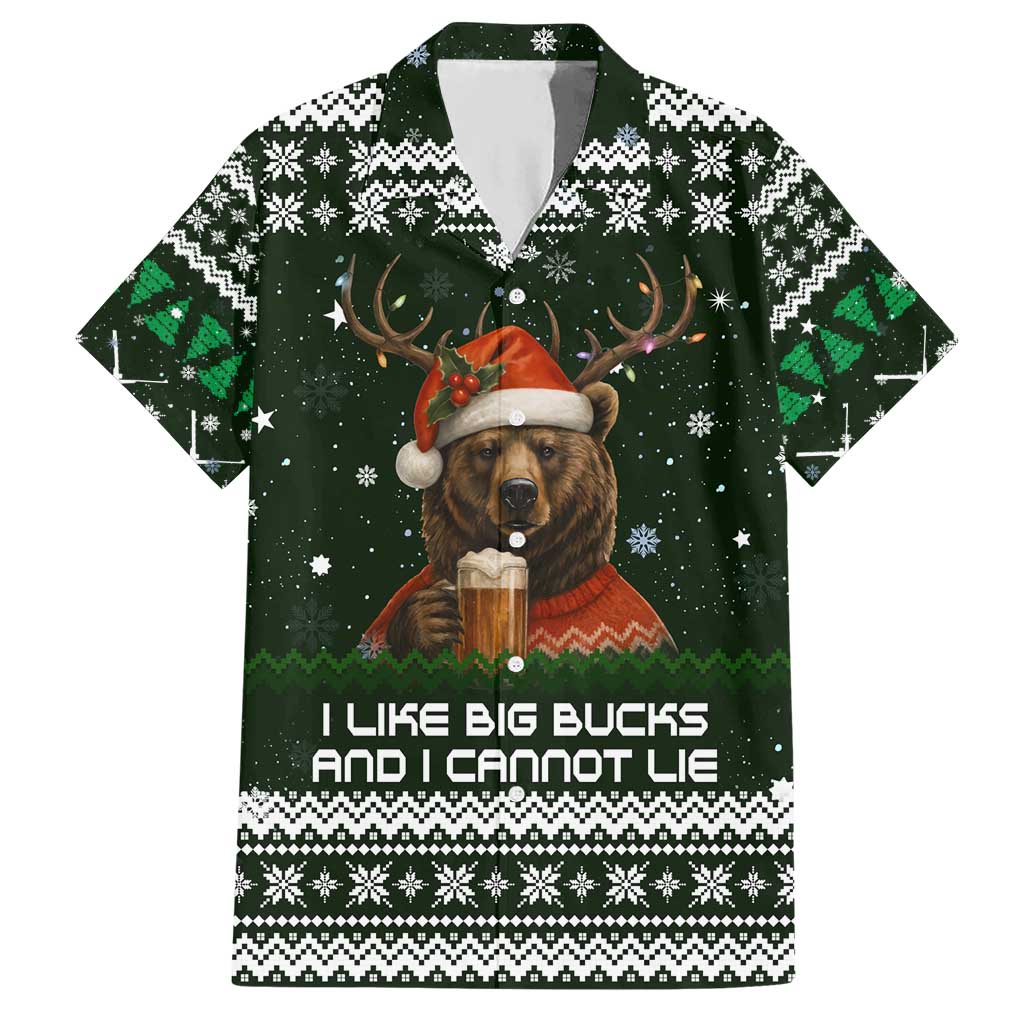 Bear Hunting and Beer Christmas Hawaiian Shirt Xmas Holiday Patterns - Wonder Print Shop