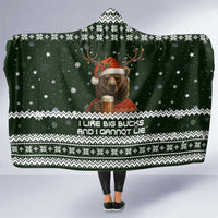 Bear Hunting and Beer Christmas Hooded Blanket Xmas Holiday Patterns - Wonder Print Shop