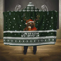 Bear Hunting and Beer Christmas Hooded Blanket Xmas Holiday Patterns - Wonder Print Shop