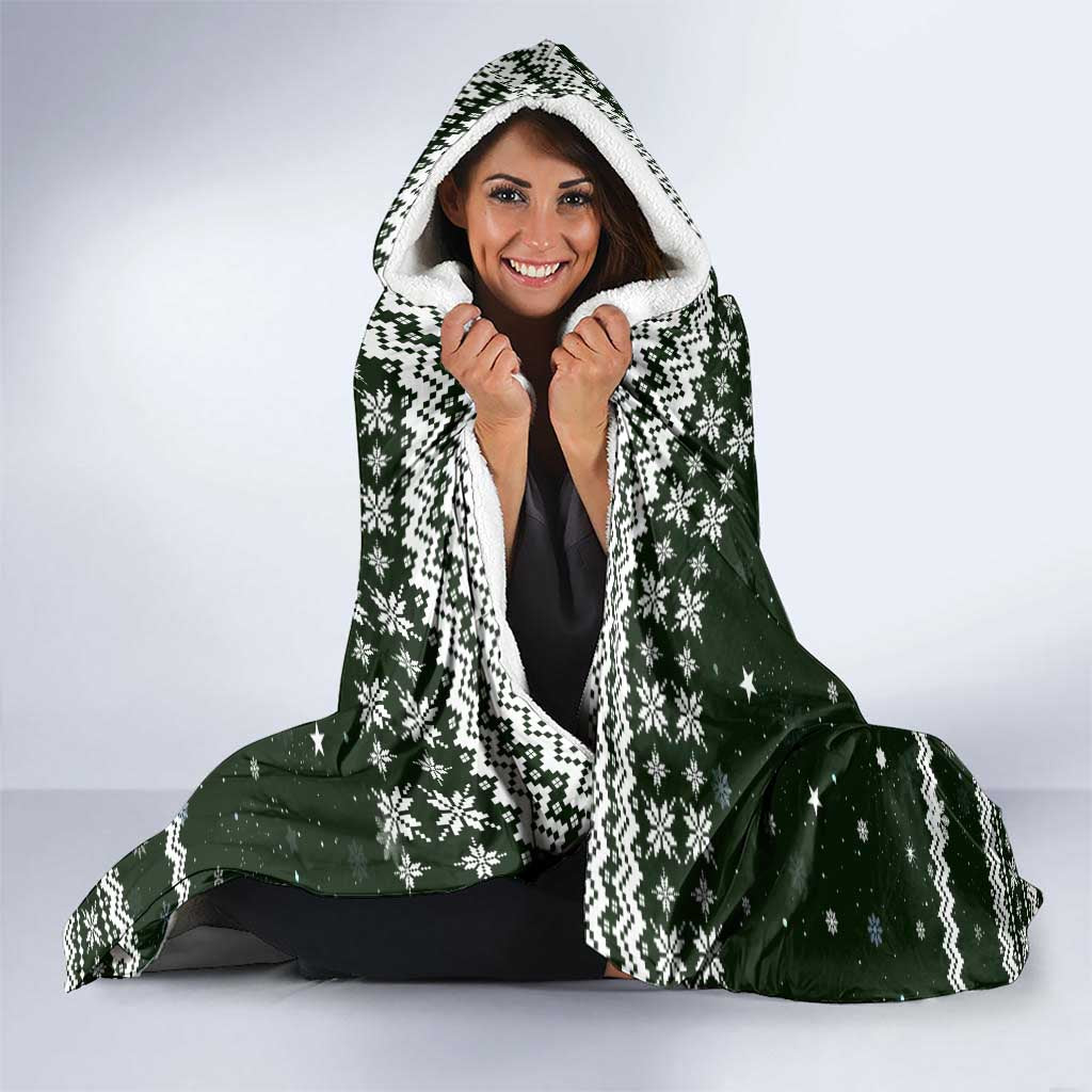 Bear Hunting and Beer Christmas Hooded Blanket Xmas Holiday Patterns - Wonder Print Shop